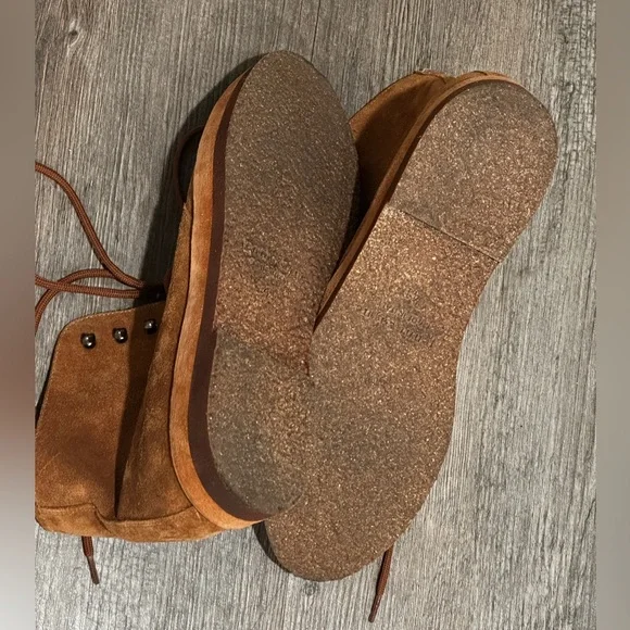 Jenni Kayne Brown Lace Up Boots - Picture 12 of 15